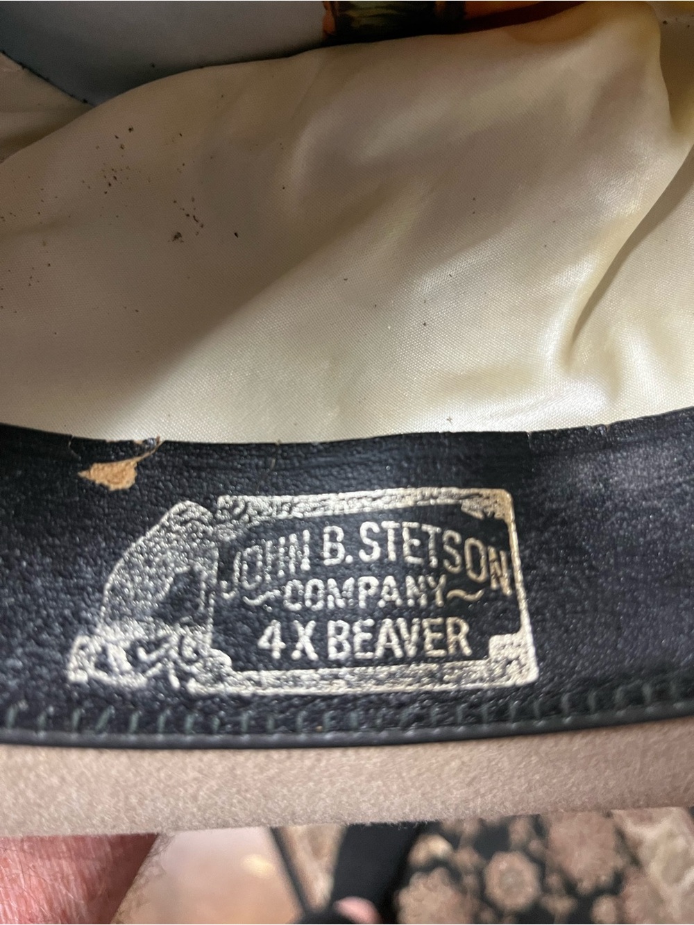 Stetson 7 5/8 Taupe Felt Western Hat. Shape it for u! - Picture 14 of 16